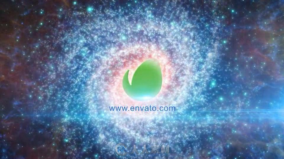 宇宙银河粒子能量风暴显示标志LOGO演绎AE模板 Videohive Galaxy Logo Reveal 12094...