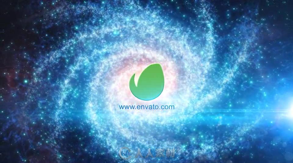 宇宙银河粒子能量风暴显示标志LOGO演绎AE模板 Videohive Galaxy Logo Reveal 12094...