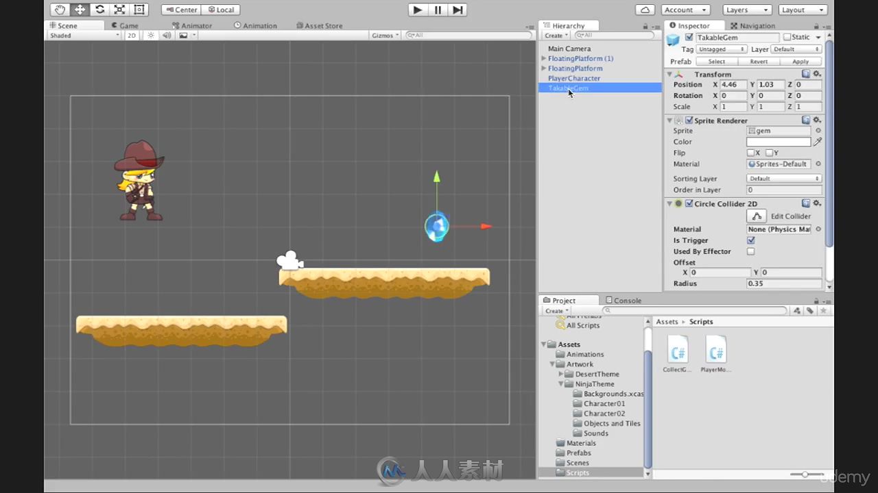 Unity二维游戏开发训练视频教程 UDEMY 2D GAME DEVELOPMENT IN UNITY 5.4