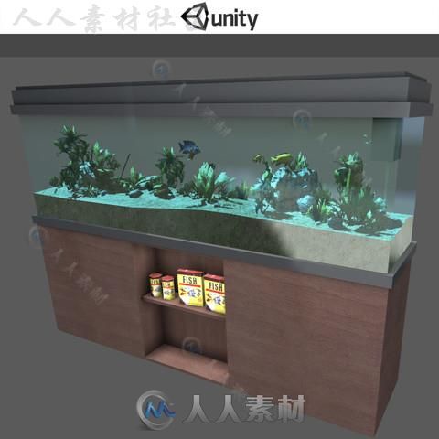 水族馆家具道具模型Unity3D素材资源