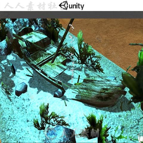 水族馆家具道具模型Unity3D素材资源