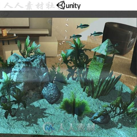 水族馆家具道具模型Unity3D素材资源