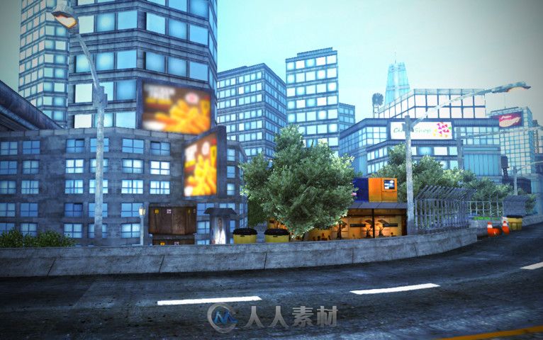 完整的城市模型城市环境Unity3D素材资源