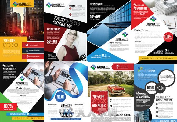 50款商业宣传页PSD模板合辑50 New Business Flyer Bundle