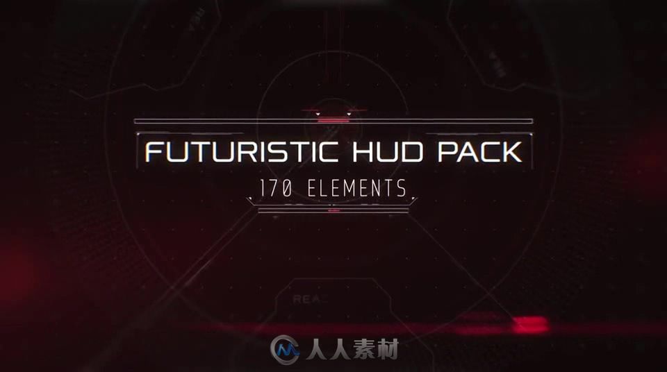 现代专业化的HUD信息图表元素AE模板 Videohive HUD Infographic 17692163