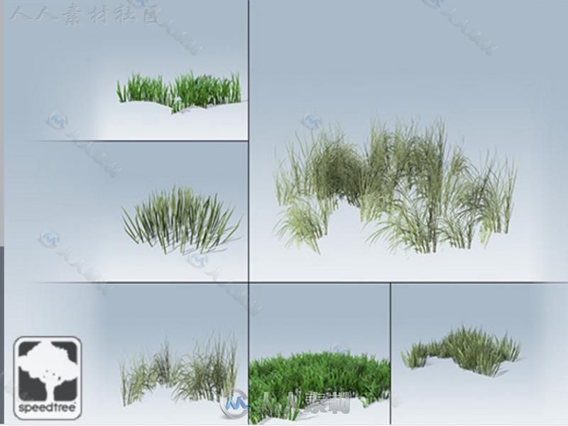 移动草包装模型SpeedTree&amp;#174;植物Unity3D素材资源