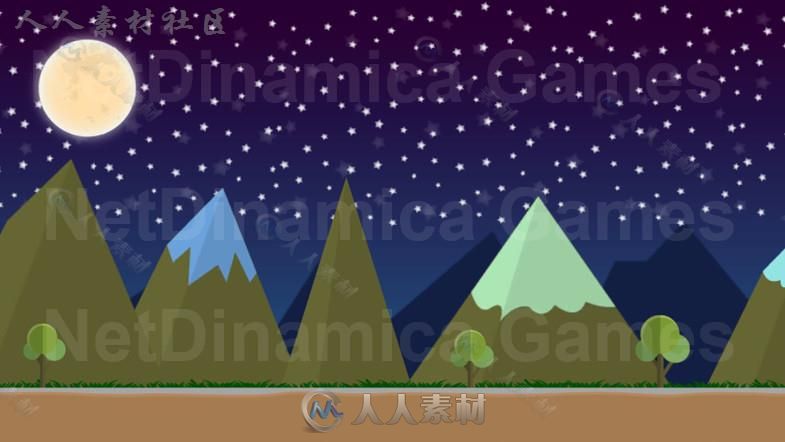 独特环境背景视差包贴图和材质Unity2D素材资源