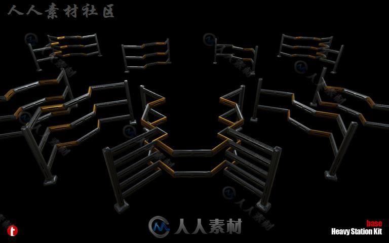 基地重型站科幻环境模型Unity3D素材资源