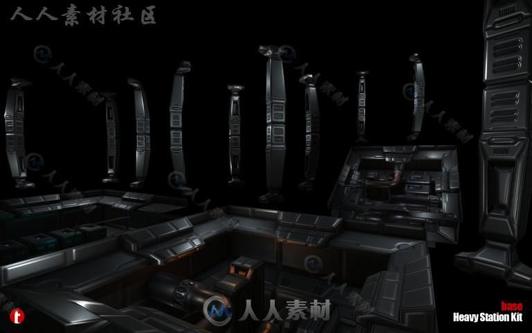 基地重型站科幻环境模型Unity3D素材资源