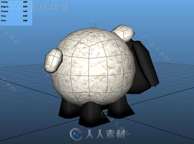 动画卡通羊卡通角色模型Unity3D素材资源