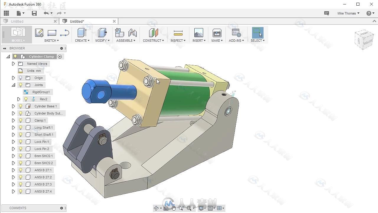 Fusion360组件装配设计训练视频教程 InfiniteSkills Component Design with Autode...