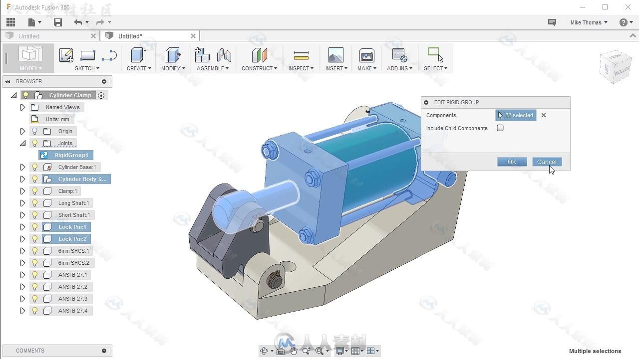 Fusion360组件装配设计训练视频教程 InfiniteSkills Component Design with Autode...