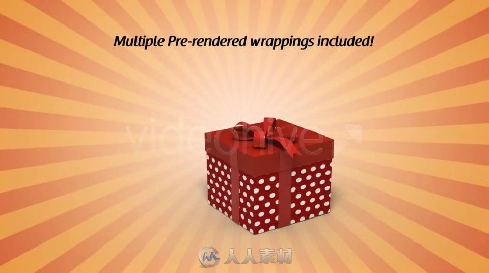 情人节定制礼盒产品宣传AE模板 Videohive  Gift Box (Custom-Wrapped) 3987014