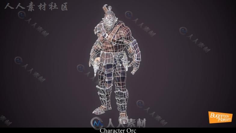 兽人战士幻想人形生物角色模型Unity3D素材资源