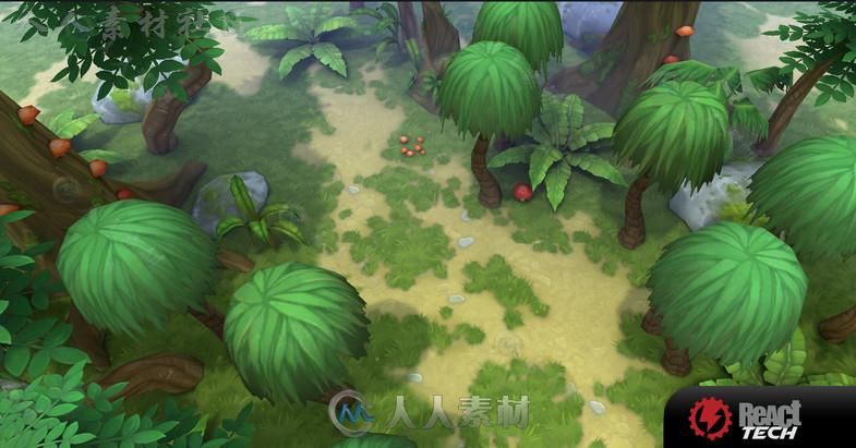 自顶向下的风景环境模型Unity3D素材资源