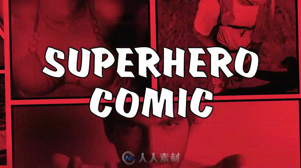 有趣令人兴奋的超级英雄漫画影视片头AE模板 Videohive Superhero Comic 7233394