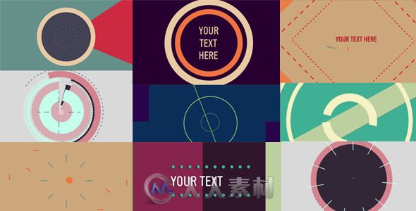 创意简单的抽象形状图形AE模板 Videohive Abstract Shapes Opener 5446146