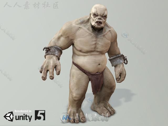 巨魔生物角色模型Unity3D素材资源