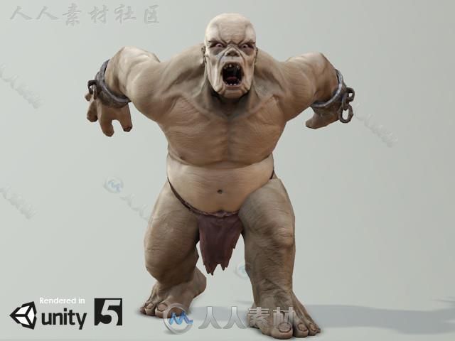 巨魔生物角色模型Unity3D素材资源