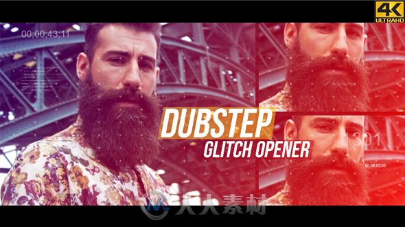 时尚动感极限运动城市宣传片AE模板 Videohive Dubstep Glitch Opener - 4K 17882747