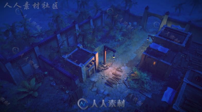 自上而下沙漠环境模型Unity3D素材资源