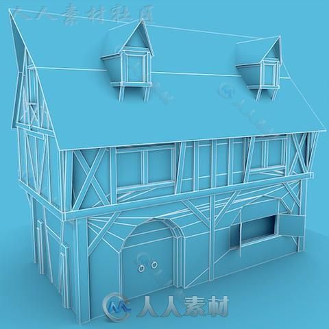 中世建筑房屋历史环境模型Unity3D素材资源