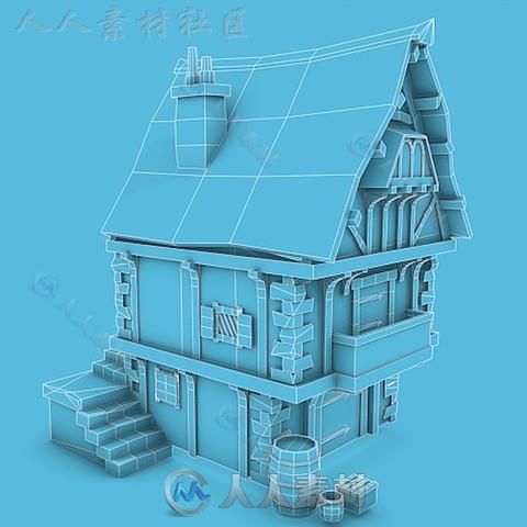 中世建筑商人的商店历史环境模型Unity3D素材资源