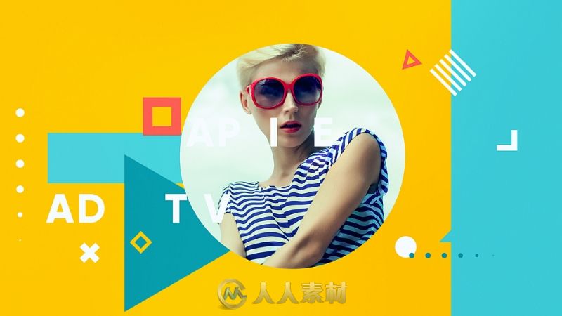 时尚色彩明亮的幻灯片相册动画AE模板 Videohive Trendy Opener 17410699