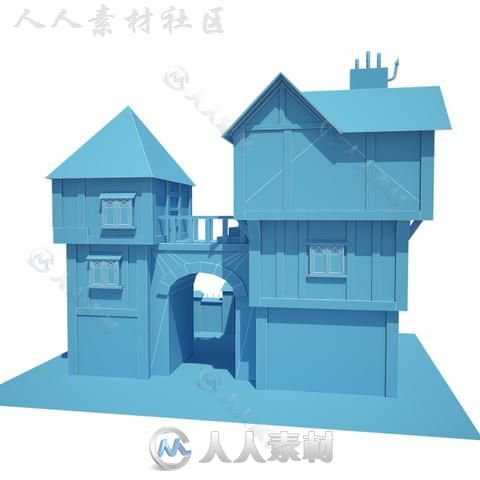 中世纪庭院室外道具模型Unity3D素材资源