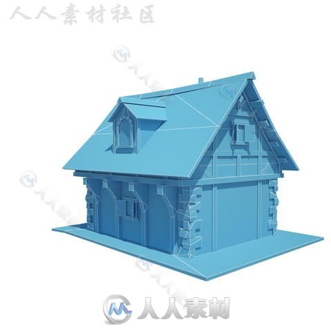 中世纪房屋室外道具模型Unity3D素材资源