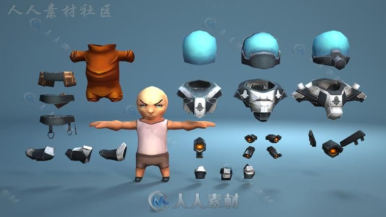 动画空间人集科幻人形生物角色模型Unity3D素材资源