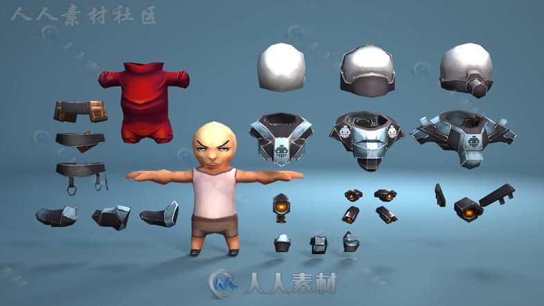 动画空间人集科幻人形生物角色模型Unity3D素材资源