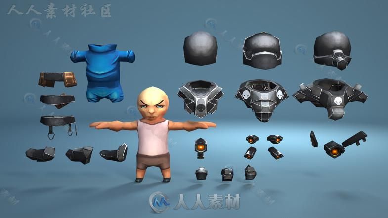 动画空间人集科幻人形生物角色模型Unity3D素材资源