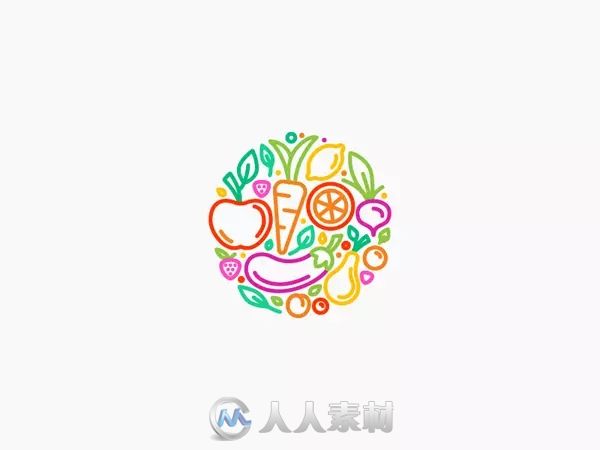 一大波漂亮的线条风格logo欣赏