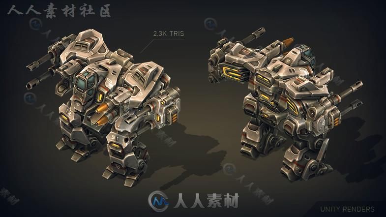 机械构造函数：重型机器人角色模型Unity3D素材资源