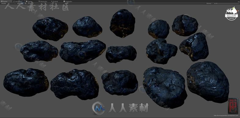 下一代小行星包科幻环境模型Unity3D素材资源