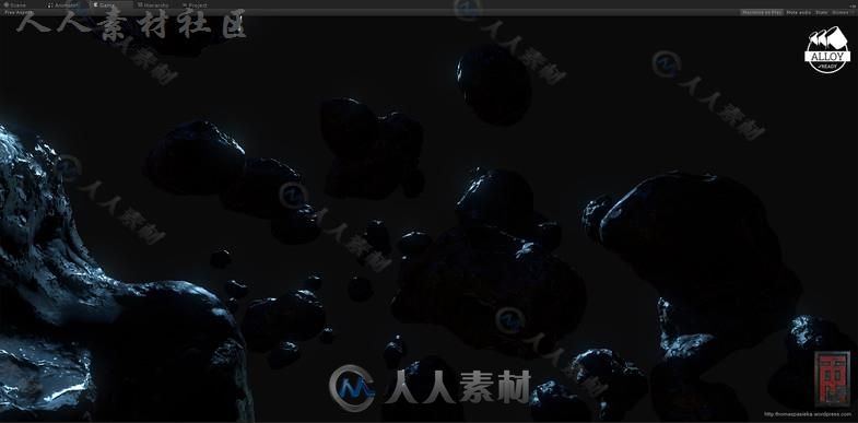 下一代小行星包科幻环境模型Unity3D素材资源