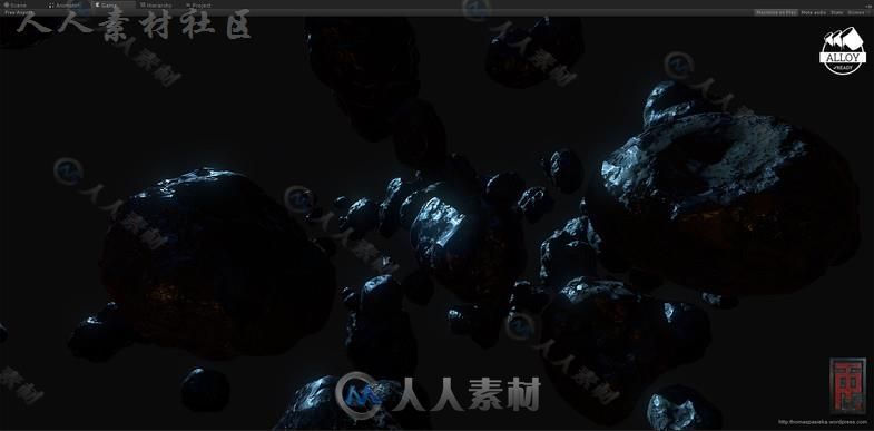 下一代小行星包科幻环境模型Unity3D素材资源