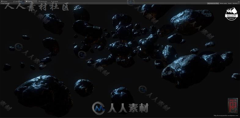 下一代小行星包科幻环境模型Unity3D素材资源