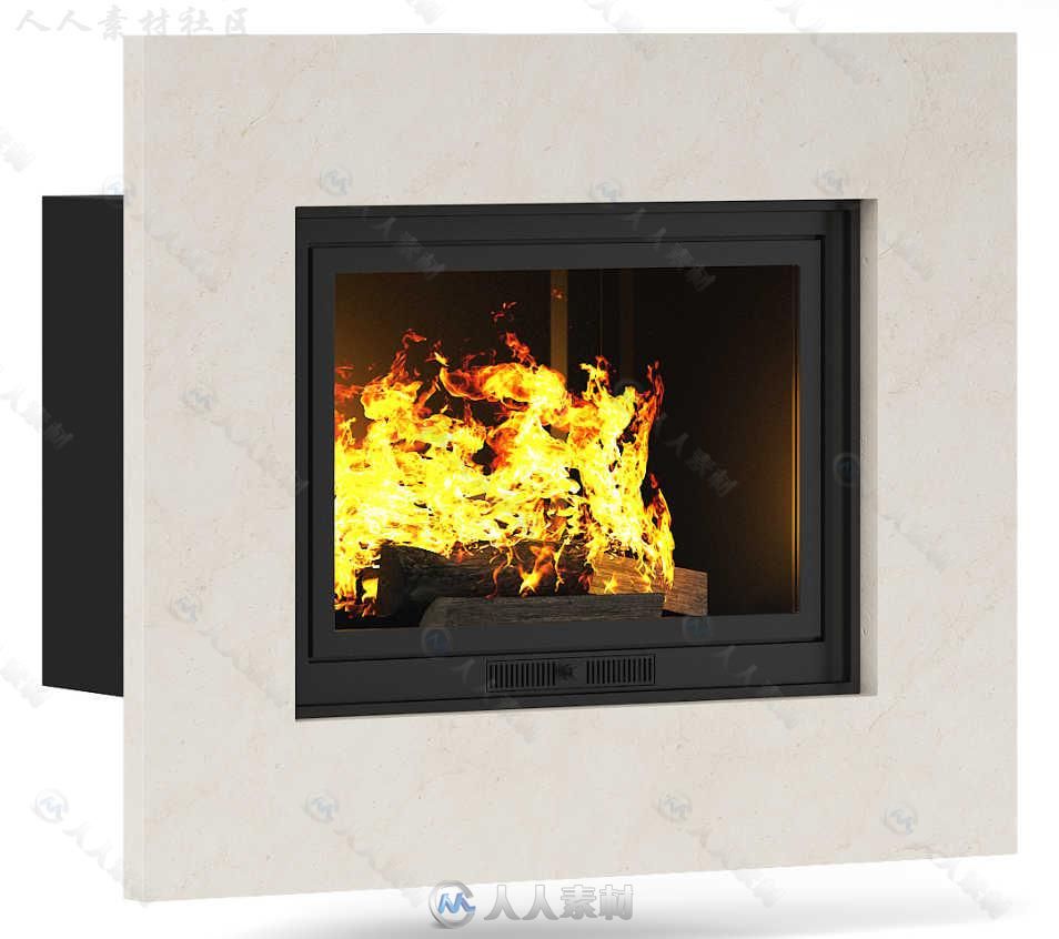 家庭壁炉火炉室内家具设计3D模型合辑 CGAXIS VOL 45 FIREPLACES