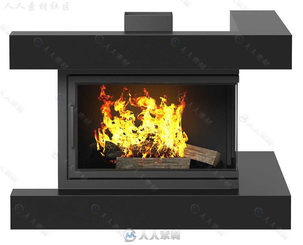 家庭壁炉火炉室内家具设计3D模型合辑 CGAXIS VOL 45 FIREPLACES