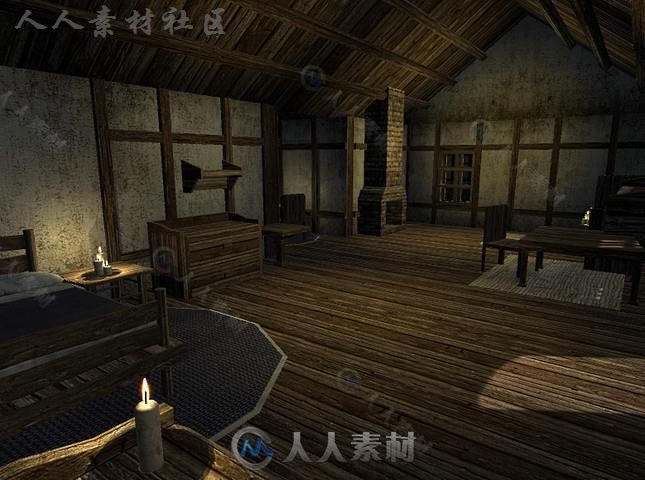 中世纪城镇幻想环境模型Unity3D素材资源