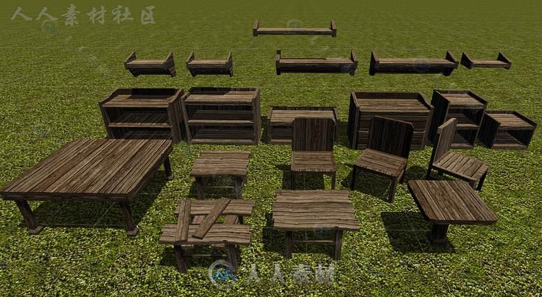 中世纪城镇幻想环境模型Unity3D素材资源