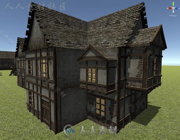 中世纪城镇幻想环境模型Unity3D素材资源