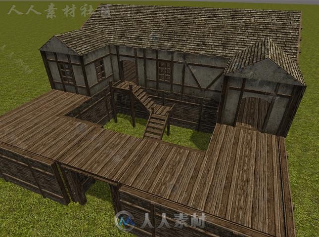 中世纪城镇幻想环境模型Unity3D素材资源