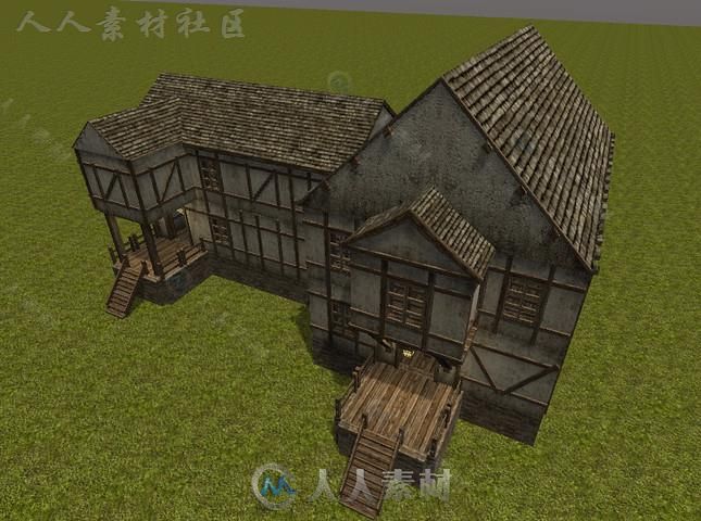 中世纪城镇幻想环境模型Unity3D素材资源