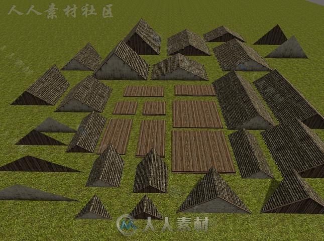 中世纪城镇幻想环境模型Unity3D素材资源