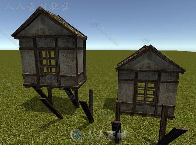 中世纪城镇幻想环境模型Unity3D素材资源