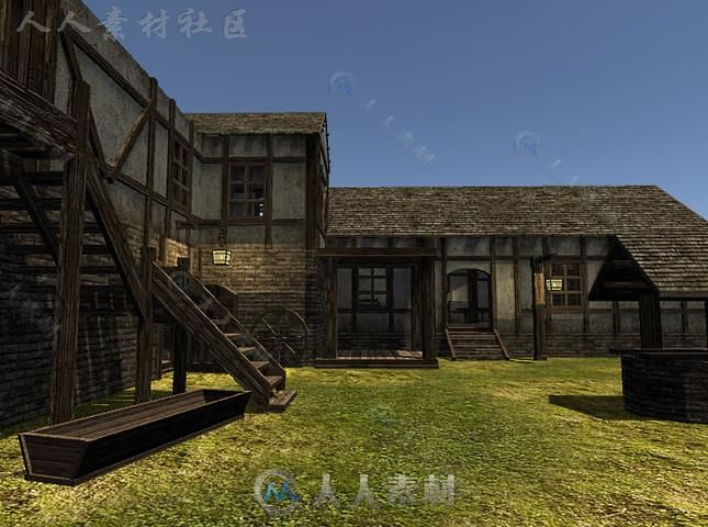 中世纪城镇幻想环境模型Unity3D素材资源