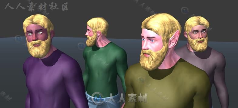 UMA头发包角色模型Unity3D素材资源